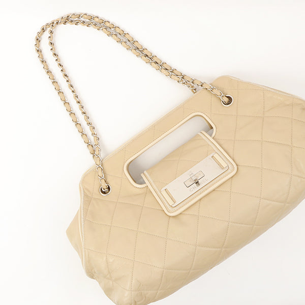 Chanel 2008 Made Wild Stitch 2.55 2 Way Bag Beige
