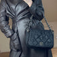 Chanel Black Textured Coated Nylon Flap Bag