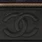 Chanel Around 1997 Made Caviar Skin Cc Mark Stitch Vanity Black