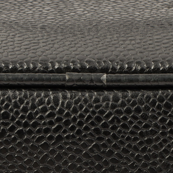 Chanel Around 1997 Made Caviar Skin Cc Mark Stitch Vanity Black