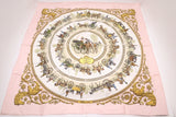Hermes "La Promenade de Longchamps" Carre 90 in Pink Silk