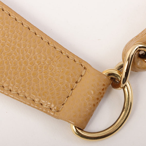 Chanel Around 2001 Made Caviar Skin Cc Mark Stitch Shoulder Bag Beige