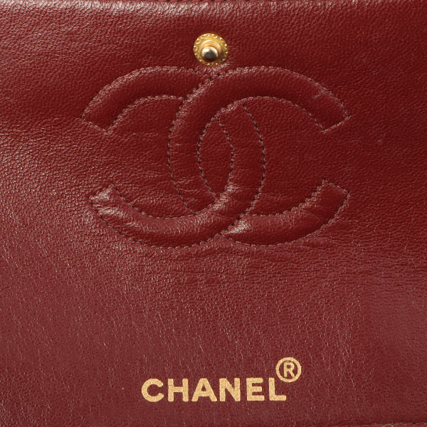 Chanel Around 1990 Made Classic Flap Turn-Lock Chain Bag Black