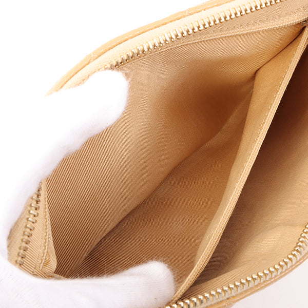 Chanel Around 2001 Made Caviar Skin Cc Mark Stitch Shoulder Bag Beige