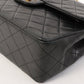 Chanel Around 1990 Made Classic Flap Turn-Lock Chain Bag Black