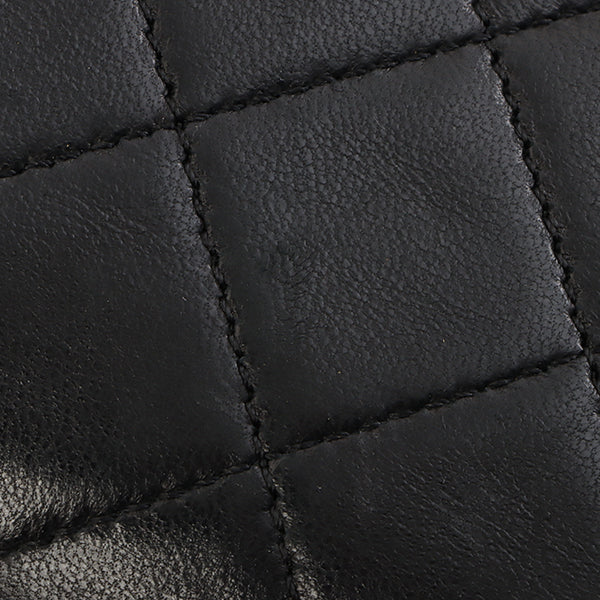 Chanel Around 1990 Made Classic Flap Turn-Lock Chain Bag Black
