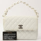 Chanel Around 1996 Made Pvc Turn-Lock Plastic Chain Handbag White