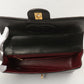 Chanel Around 1992 Made Classic Flap Handbag With Micro Bag Black