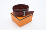 Hermes Artemis Bracelet in Brick Red Leather