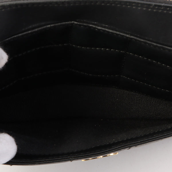 Chanel Around 2001 Made Chocolate Bar Stitch Cc Mark Plate Chain Bag Black