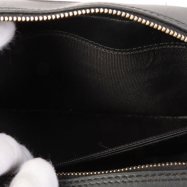 Chanel Around 2001 Made Chocolate Bar Stitch Cc Mark Plate Chain Bag Black