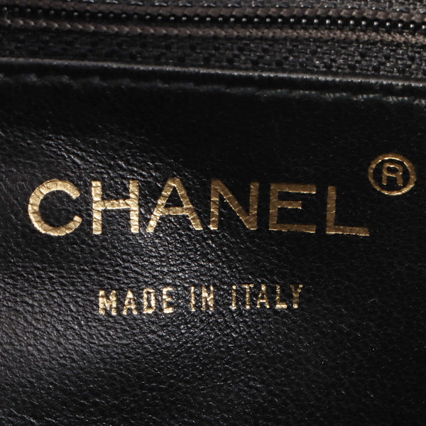 Chanel Around 2001 Made Chocolate Bar Stitch Cc Mark Plate Chain Bag Black