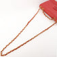 Chanel Around 1995 Made Caviar Skin Cc Mark Diagonal Stitch Chain Bag Red