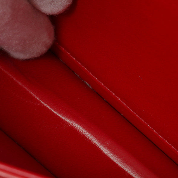 Chanel Around 1991 Made Double Turn-Lock Logo Charm 2Way Bag Red