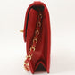 Chanel Around 1991 Made Double Turn-Lock Logo Charm 2Way Bag Red