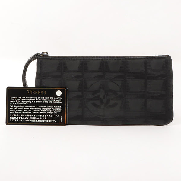 Chanel 2002 Made New Travel Line Nylon Coco Mark Pouch Black