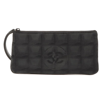 Chanel 2002 Made New Travel Line Nylon Coco Mark Pouch Black