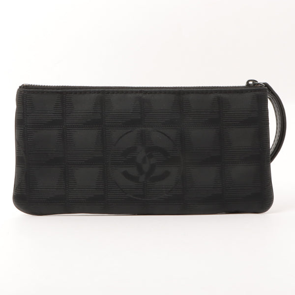 Chanel 2002 Made New Travel Line Nylon Coco Mark Pouch Black