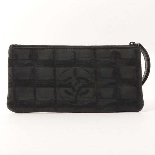 Chanel 2002 Made New Travel Line Nylon Coco Mark Pouch Black
