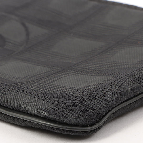 Chanel 2002 Made New Travel Line Nylon Coco Mark Pouch Black