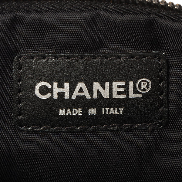 Chanel 2002 Made New Travel Line Nylon Coco Mark Pouch Black