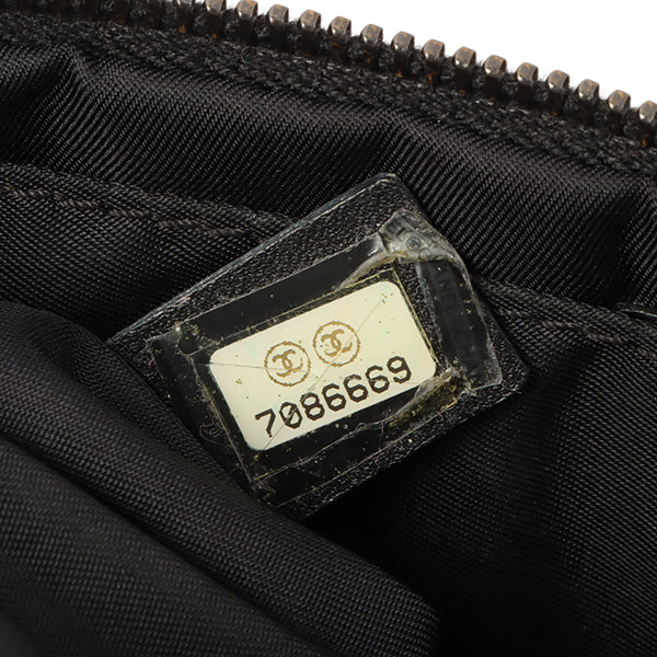 Chanel 2002 Made New Travel Line Nylon Coco Mark Pouch Black