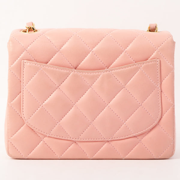 Chanel Around 2003 Made Classic Flap Chain Bag Mini Pink