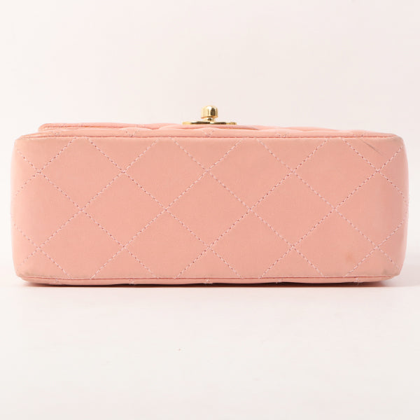 Chanel Around 2003 Made Classic Flap Chain Bag Mini Pink