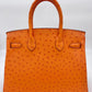 Hermes Birkin 30 Ostrich 5K Tangerine Palladium Hardware