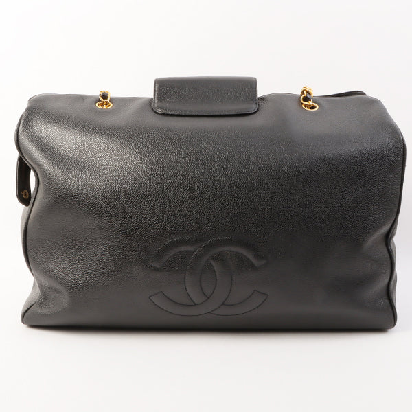Chanel Around 1995 Made Caviar Skin Supermodel Black