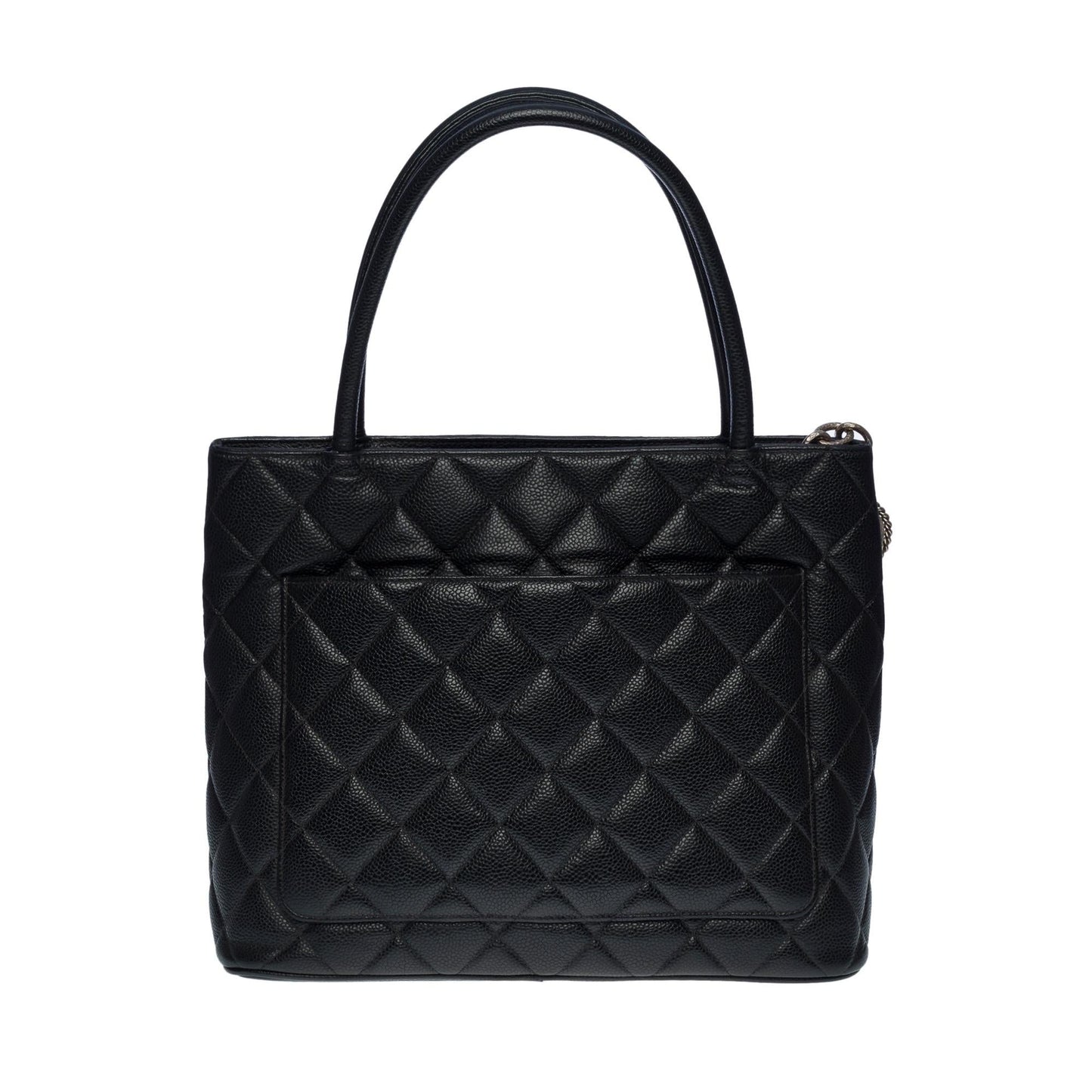 CHANEL Beautiful Cabas Medallion bag in black caviar leather, SHW