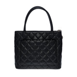 CHANEL Beautiful Cabas Medallion bag in black caviar leather, SHW