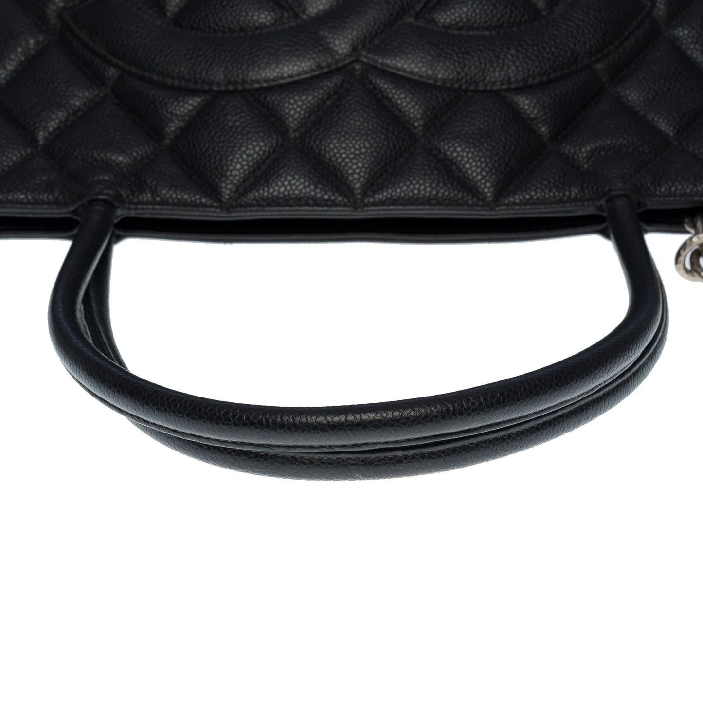 CHANEL Beautiful Cabas Medallion bag in black caviar leather, SHW