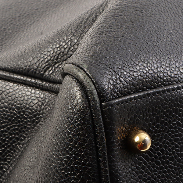 Chanel Around 1995 Made Caviar Skin Supermodel Black