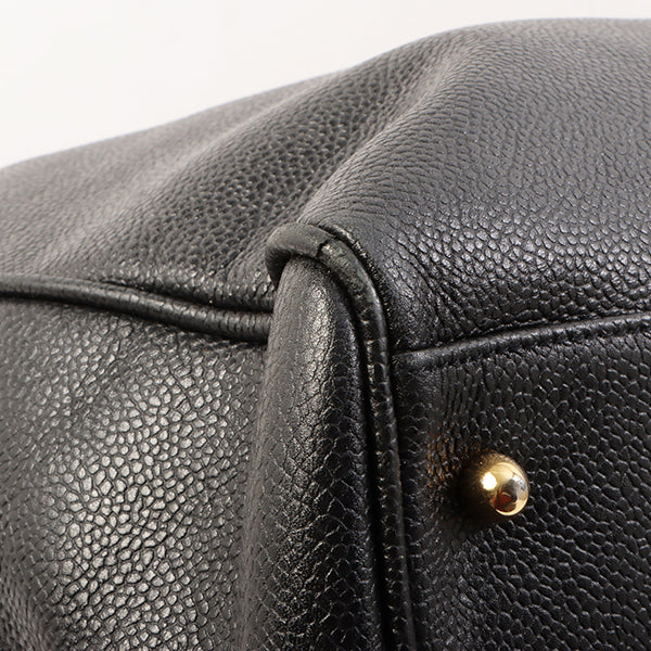 Chanel Around 1995 Made Caviar Skin Supermodel Black