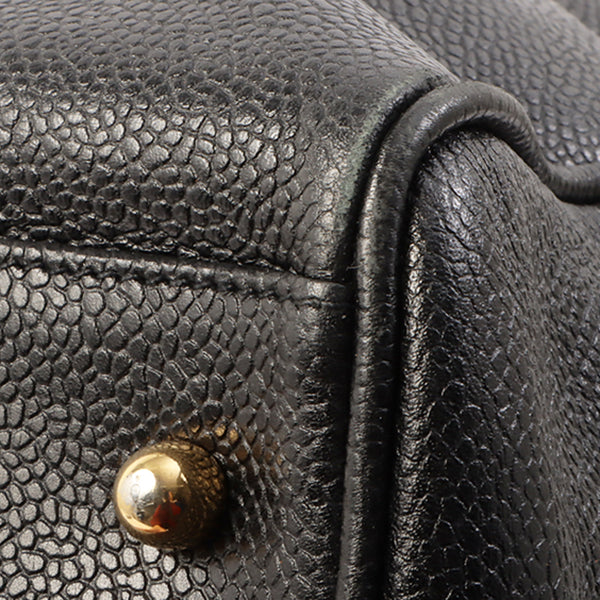 Chanel Around 1995 Made Caviar Skin Supermodel Black