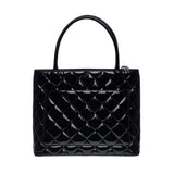 CHANEL Beautiful Cabas Medallion bag in black patent leather, SHW