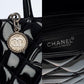 CHANEL Beautiful Cabas Medallion bag in black patent leather, SHW