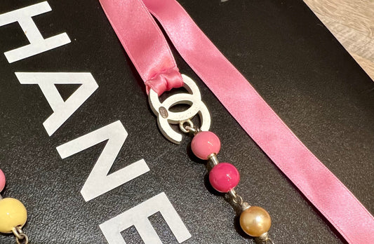 CHANEL Multicolor Beads Necklace