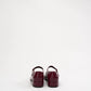 Chanel Black Red Burgundy Mary Jane Pumps 38C