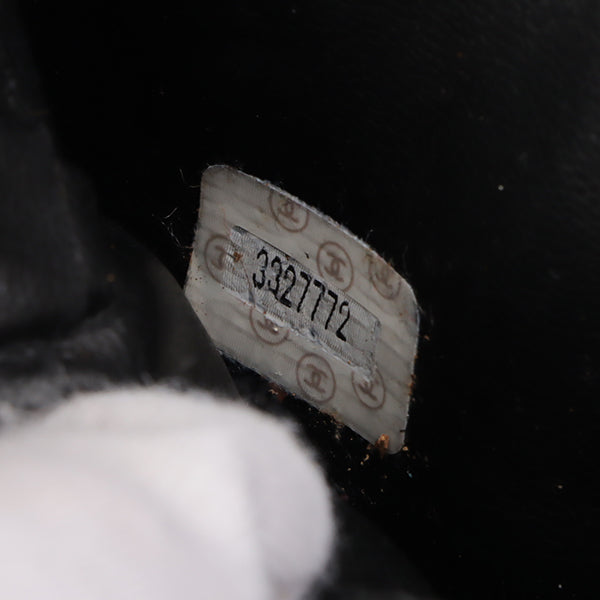 Chanel Around 1995 Made Caviar Skin Cc Mark Stitch Vanity Black