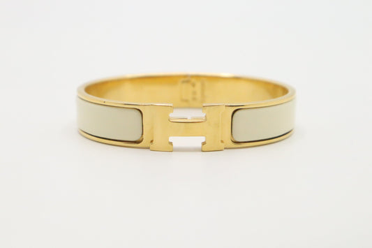 Hermes Clic H White Bracelet