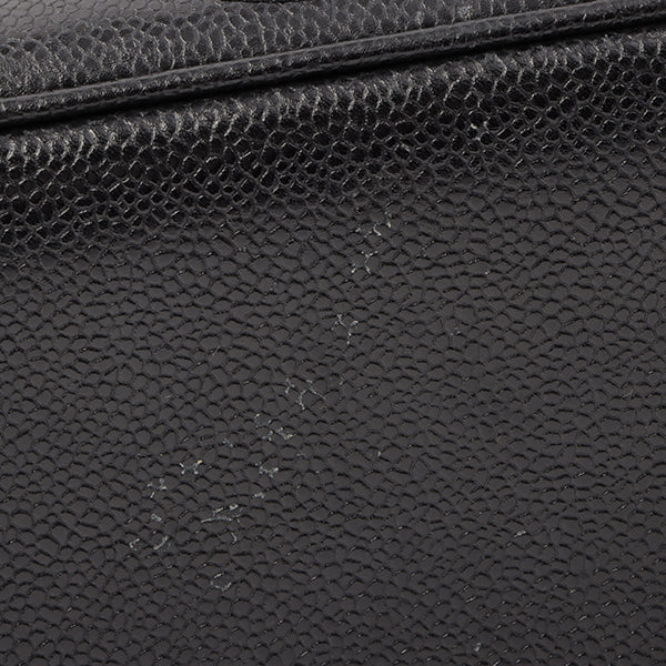 Chanel Around 1995 Made Caviar Skin Cc Mark Stitch Vanity Black