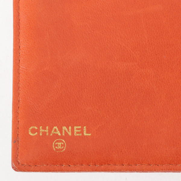 Chanel 2000 Made Caviar Skin Coco Mark Stitch Wallet Vermilion