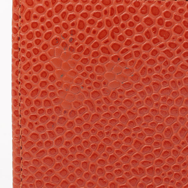 Chanel 2000 Made Caviar Skin Coco Mark Stitch Wallet Vermilion