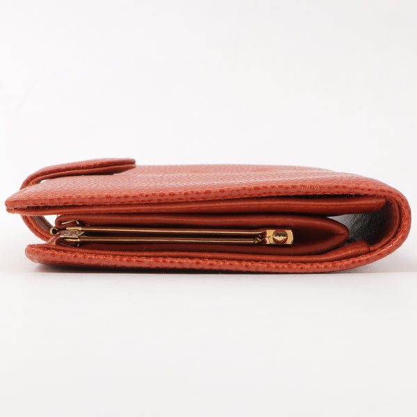Chanel 2000 Made Caviar Skin Coco Mark Stitch Wallet Vermilion