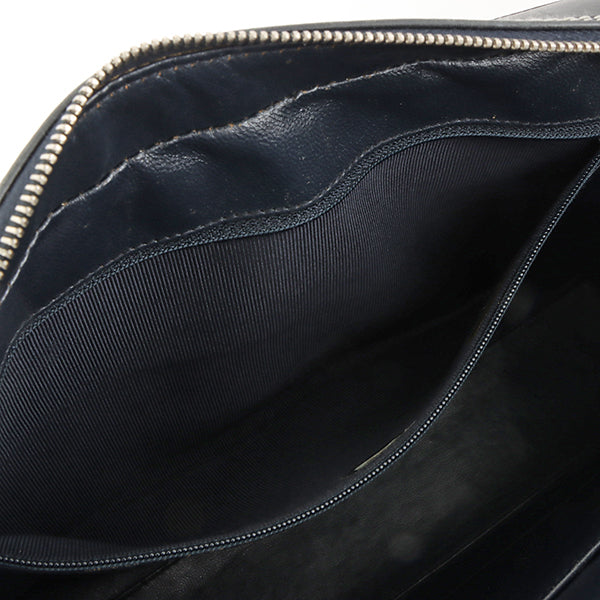 Chanel Around 2001 Made Chocolate Bar Stitch Cc Mark Plate Chain Bag Dark Navy