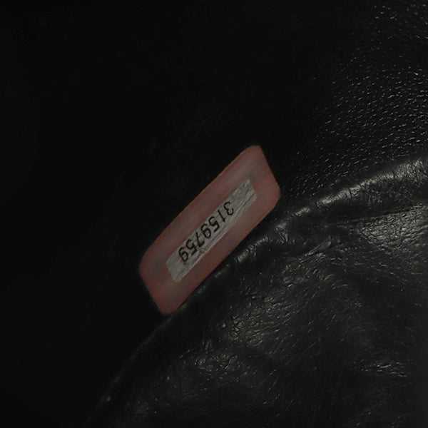 CHANEL Around 1995 Made Double Turn-Lock Velour Backpack Black