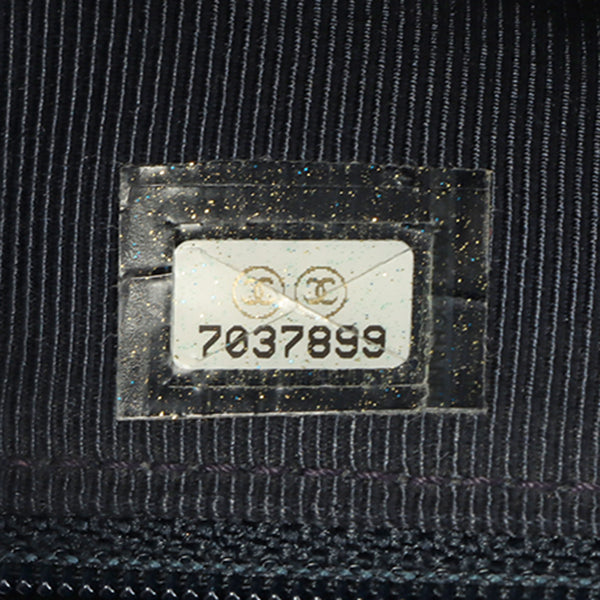 Chanel Around 2001 Made Chocolate Bar Stitch Cc Mark Plate Chain Bag Dark Navy