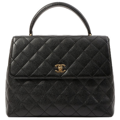Chanel Around 2000 Made Turn-Lock Top Handle Bag Black